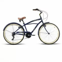 Bicicleta BEACH CRUISER HOMBRE 26" AZUL OSCURO 6 VEL SHIM Talla M