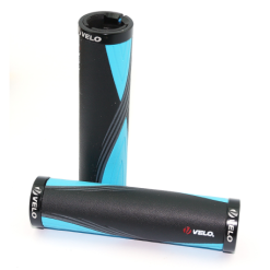 Par Puños Bici Combies VELO Negro/azul. Sujeción Lock-on Doble Tornillo