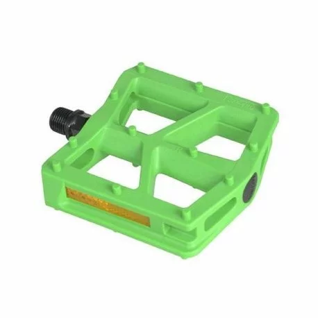 Pedales Bmx Nylon Verde 9/16" 110x100mm Union 3 Pedales Bmx Nylon Verde 9/16" 110x100mm Union