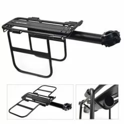 PORTABULTOS TIJA ALUMINIO NEGRO, TIPO PLEGABLE